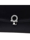 Woman's Gancini Mini Shoulder Bag Black - SALVATORE FERRAGAMO - BALAAN 8