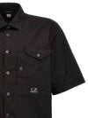 Cotton Popeline Short Sleeve Shirt Black - CP COMPANY - BALAAN 4