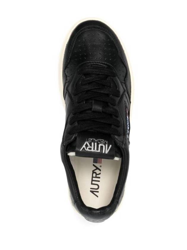 Women's Medalist Goatskin Low Top Sneakers Black - AUTRY - BALAAN 4