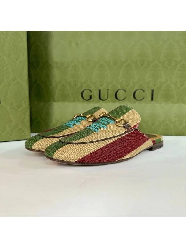 Striped Canvas Bloafers - GUCCI - BALAAN 4