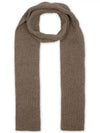 ribbed wool short muffler SHORT SCARF NATURAL TAUPE - ANDERSEN-ANDERSEN - BALAAN 3