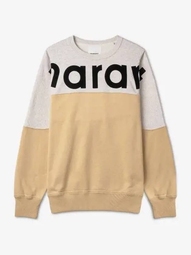 Howley Two Tone Logo Sweatshirt Light Yellow - ISABEL MARANT - BALAAN 2