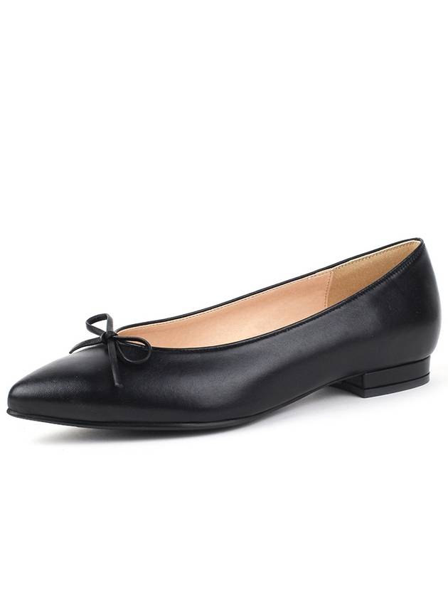 Ballerina Ribbon Flat Shoes Black - LECHROMAQI - BALAAN 3