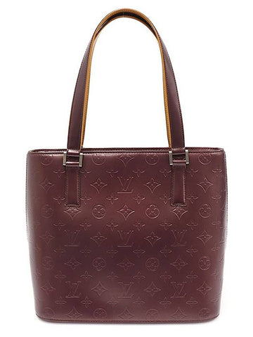 M55116 Purple Monogram Matte STOCKTON Tote Shoulder Bag - LOUIS VUITTON - BALAAN 1