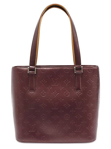 M55116 Purple Monogram Matte STOCKTON Tote Shoulder Bag - LOUIS VUITTON - BALAAN 1