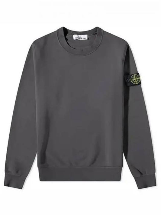 Wappen Patch Crew Neck Sweatshirt Charcoal - STONE ISLAND - BALAAN 2