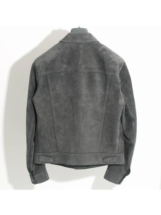 Trucker Suede Jacket Grey - TOM FORD - BALAAN 3