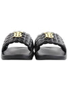 TB Logo Quilted Slippers Black - BURBERRY - BALAAN 4