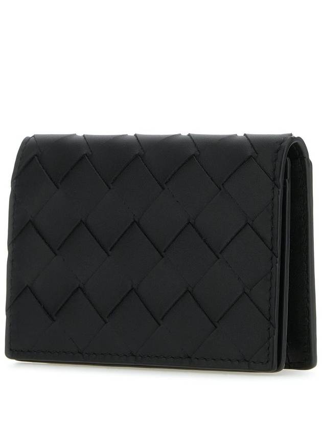 Intrecciato Folding Card Wallet Black - BOTTEGA VENETA - BALAAN 3