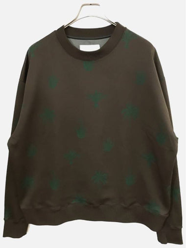 Palm Tree Printing Sweatshirt Brown - JIL SANDER - BALAAN 1