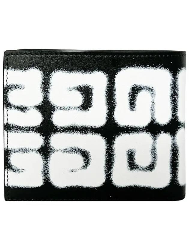 graffiti effect logo bifold wallet black - GIVENCHY - BALAAN.