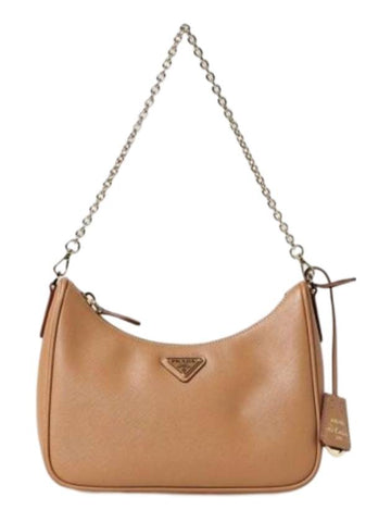 Re-Edition 2005 Saffiano Leather Shoulder Bag Natural - PRADA - BALAAN 1