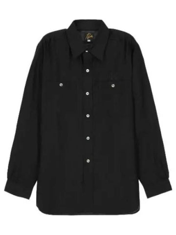 Linen Canvas Work Shirt Black - NEEDLES - BALAAN 1