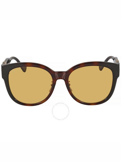 Eyewear Chain Round Acetate Sunglasses Havana - GUCCI - BALAAN 2