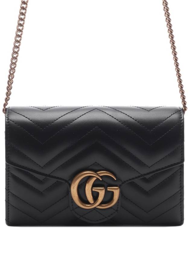 GG Marmont Matelasse Mini Crossbody Bag Black - GUCCI - BALAAN 3