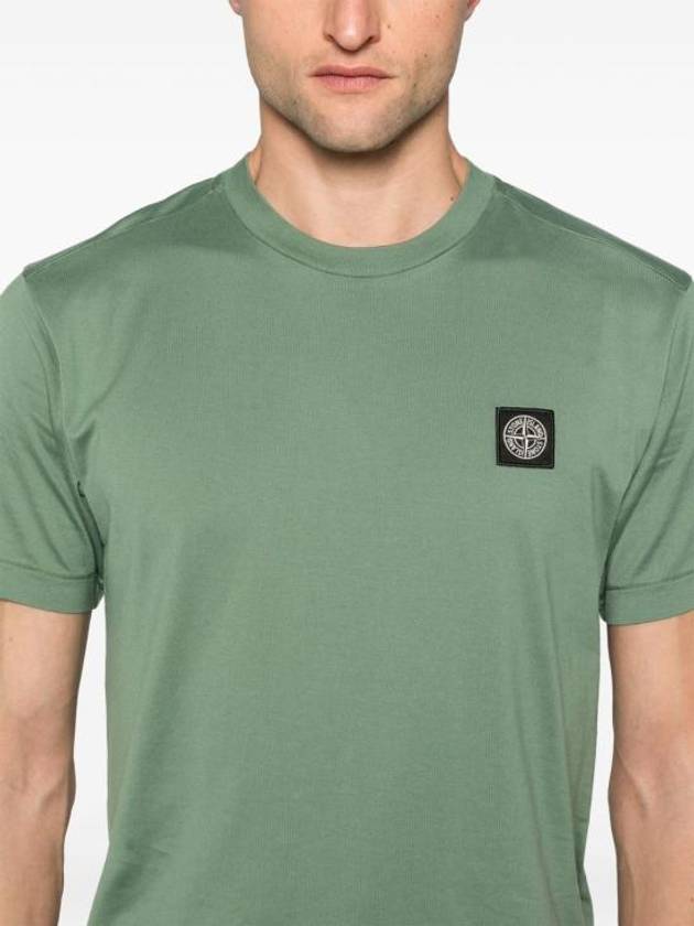 Logo Patch Short Sleeve T-Shirt Sage Green - STONE ISLAND - BALAAN 7