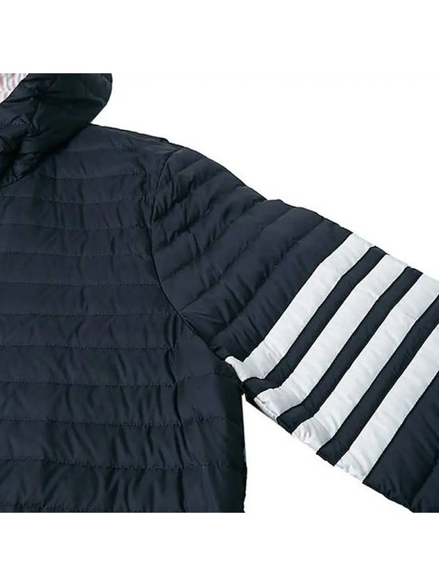 Men's 4 Bar Hooded Padding Navy - THOM BROWNE - BALAAN 5