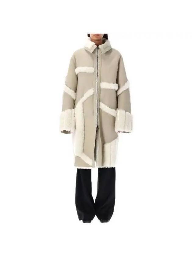 Zipped Shearling Single Coat Cream White - TOM FORD - BALAAN 4