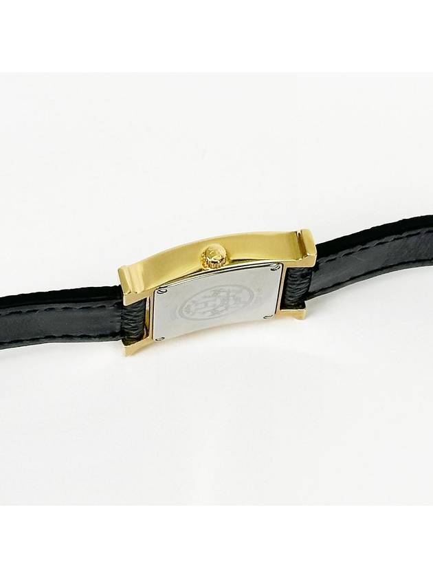 Gold H Hour Black Wristwatch 2VHEC22303 - HERMES - BALAAN 3