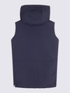 Zipper Hooded Oversized Down Vest Navy - JIL SANDER - BALAAN 4