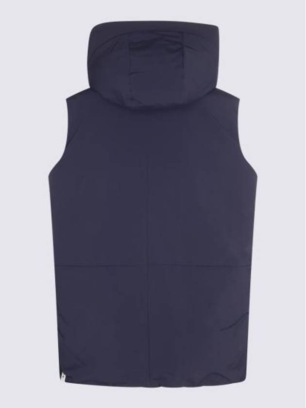 Zipper Hooded Oversized Down Vest Navy - JIL SANDER - BALAAN 4