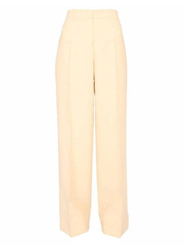 High Waist Wide Pants Beige - JIL SANDER - BALAAN 1