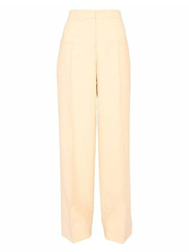 High Waist Wide Pants Beige - JIL SANDER - BALAAN 1