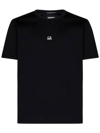 70/2 Mercerized Jersey Logo Short Sleeve T-Shirt Black - CP COMPANY - BALAAN 2