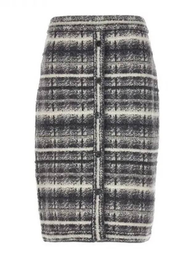 RWB Straight Wool Blend Skirt 270334 - THOM BROWNE - BALAAN 1