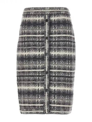 RWB Straight Wool Blend Skirt 270334 - THOM BROWNE - BALAAN 1