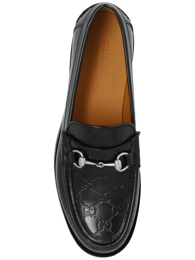 Men's GG Horsebit Leather Loafers Black - GUCCI - BALAAN 7