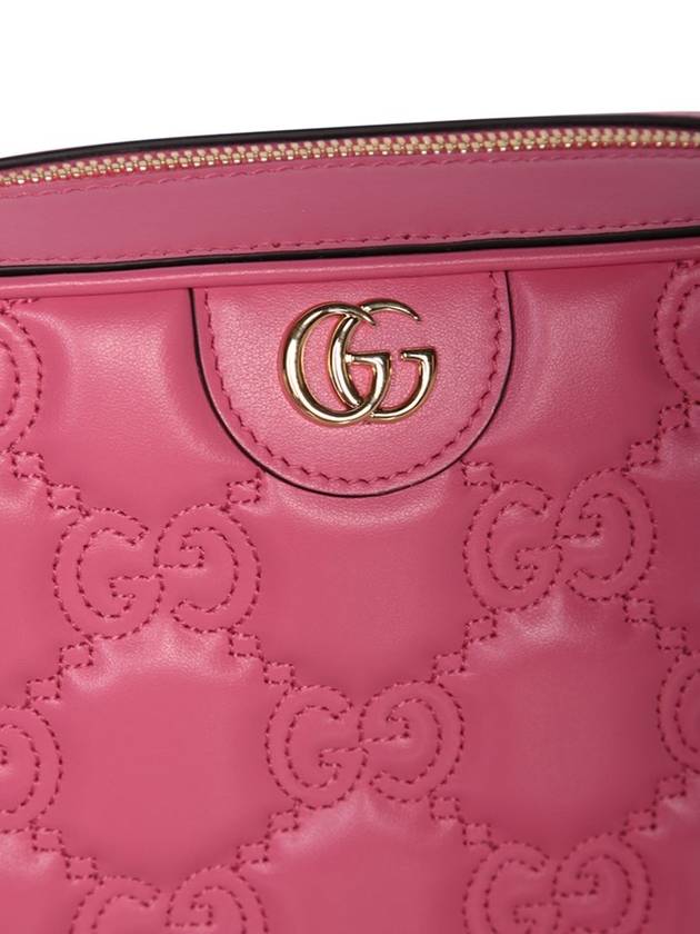 Women's GG Matelasse Leather Small Shoulder Bag Pink - GUCCI - BALAAN 4