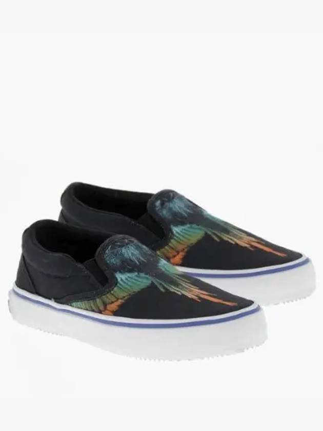 Vulcanized Wings Print Slip-Ons Black - MARCELO BURLON - BALAAN 2