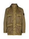 Waffen Rami Flock Hooded Jacket Khaki - STONE ISLAND - BALAAN 3