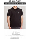 13CMPL072A 005263W 999 Logo Patch Stretch Picket Polo T-Shirt Black Men's T-Shirt TR - CP COMPANY - BALAAN 2