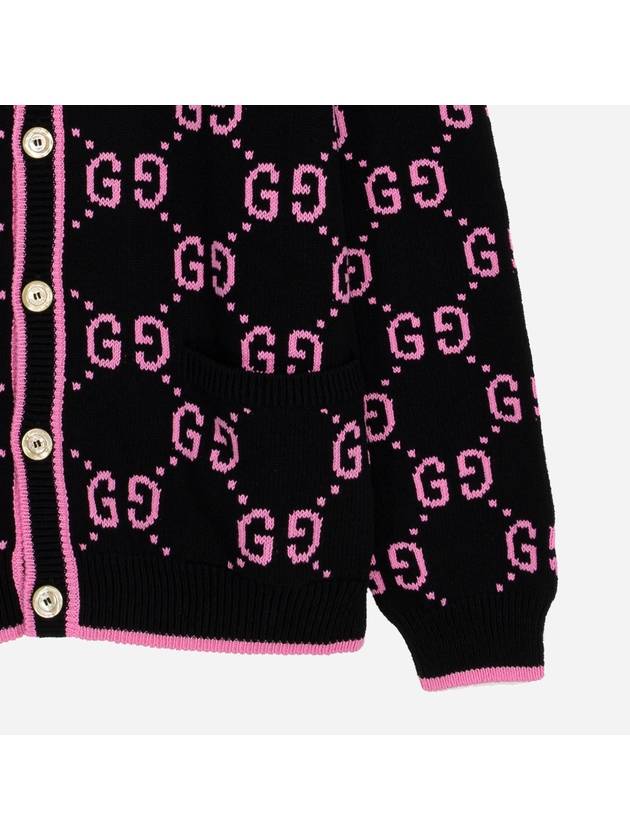 GG Jacquard Cardigan Black - GUCCI - BALAAN 5