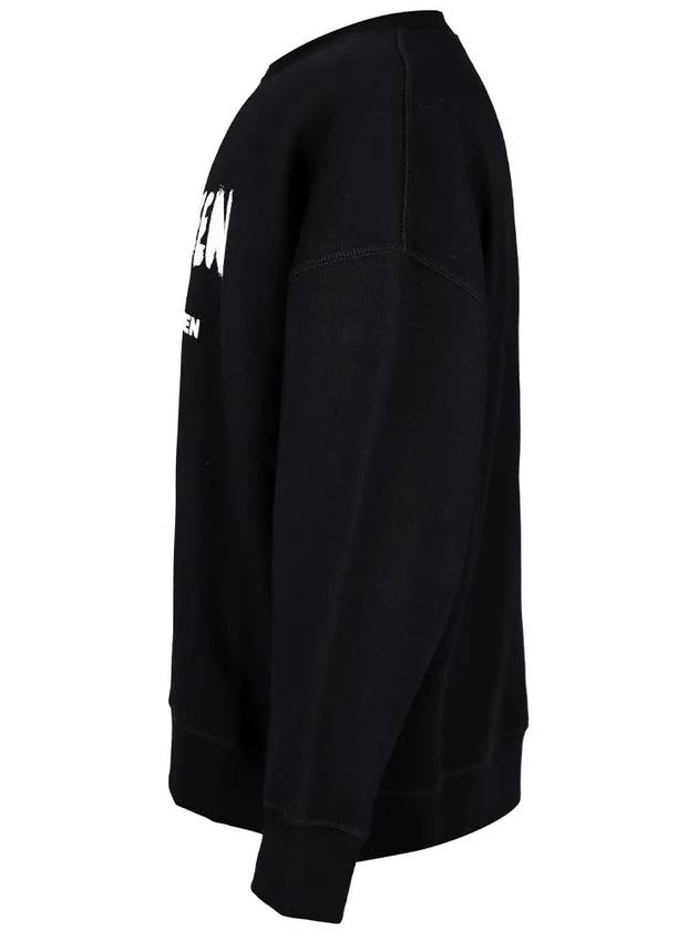 Graffiti Logo Sweatshirt Black - ALEXANDER MCQUEEN - BALAAN.