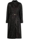 Cotton Blend Trench Coat Black - FENDI - BALAAN 6