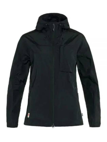 Women's High Coast Wind Jacket Black - FJALL RAVEN - BALAAN 2