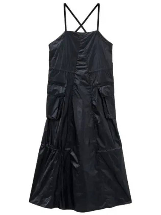 Parachute ripstop backless dress black - OUR LEGACY - BALAAN 1