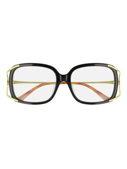 Eyewear Interlocking G Temple Square Glasses Gold - GUCCI - BALAAN.