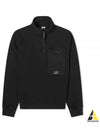 Cotton Fleece Mixed Zipped Sweatshirt Black - CP COMPANY - BALAAN 2