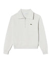 Women's Half Zip Up Sweater Cream - LACOSTE - BALAAN 1