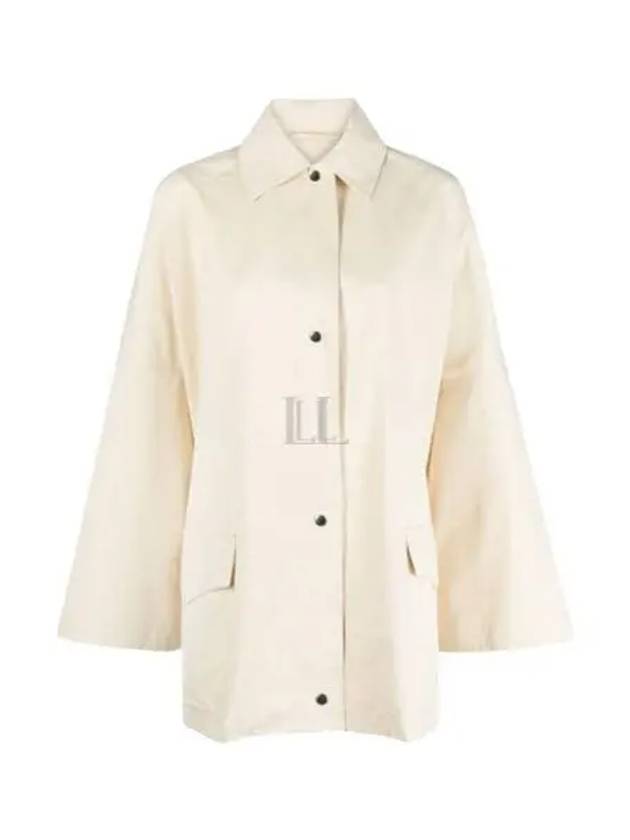 Collared Button-Up Jacket Cream - TOTEME - BALAAN 2