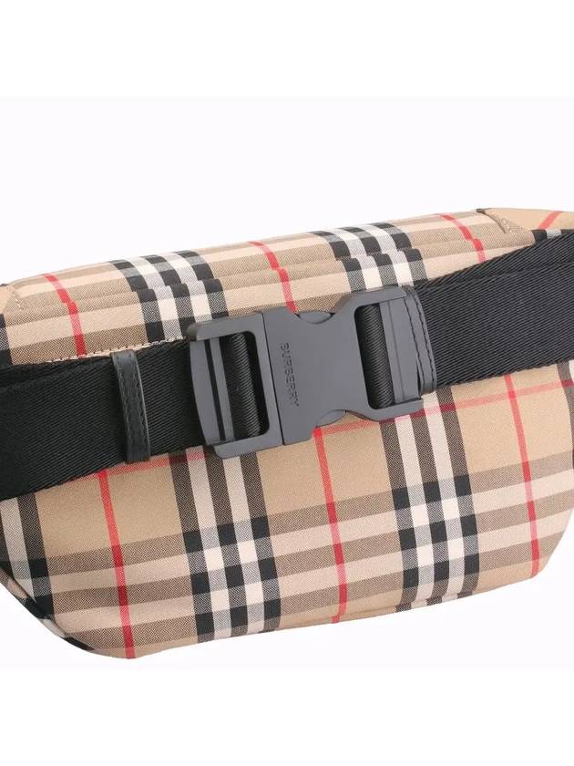 Medium Vintage Check Bonded Cotton Belt Bag Beige - BURBERRY - BALAAN 3