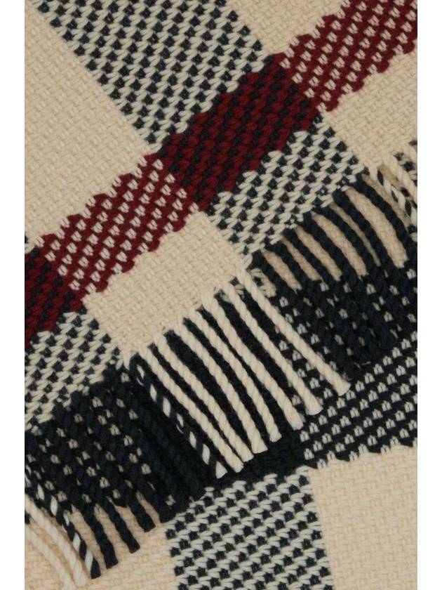 Check Pattern Wool Scarf Beige - BURBERRY - BALAAN 3