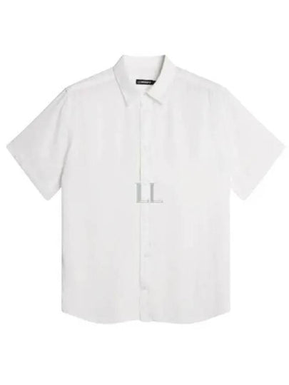 Regular Light Tencel Short Sleeve Shirt White - J.LINDEBERG - BALAAN 2