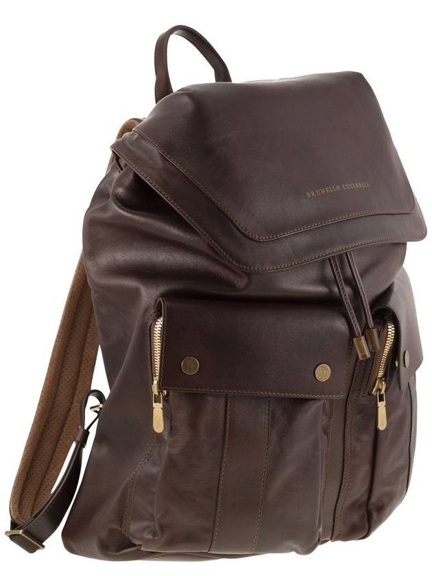 Leather backpack - BRUNELLO CUCINELLI - BALAAN 4