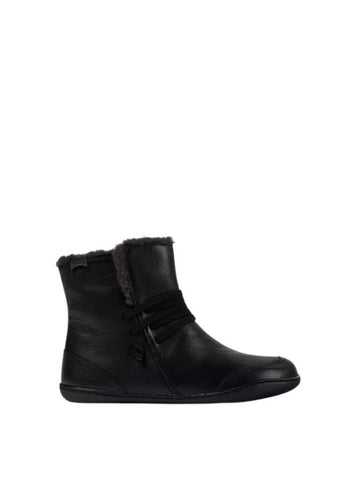 Peu Leather Ankle Middle Boots Black - CAMPER - BALAAN 1