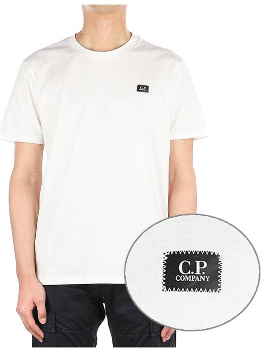 Logo Cotton Short Sleeve T-Shirt White - CP COMPANY - BALAAN 2
